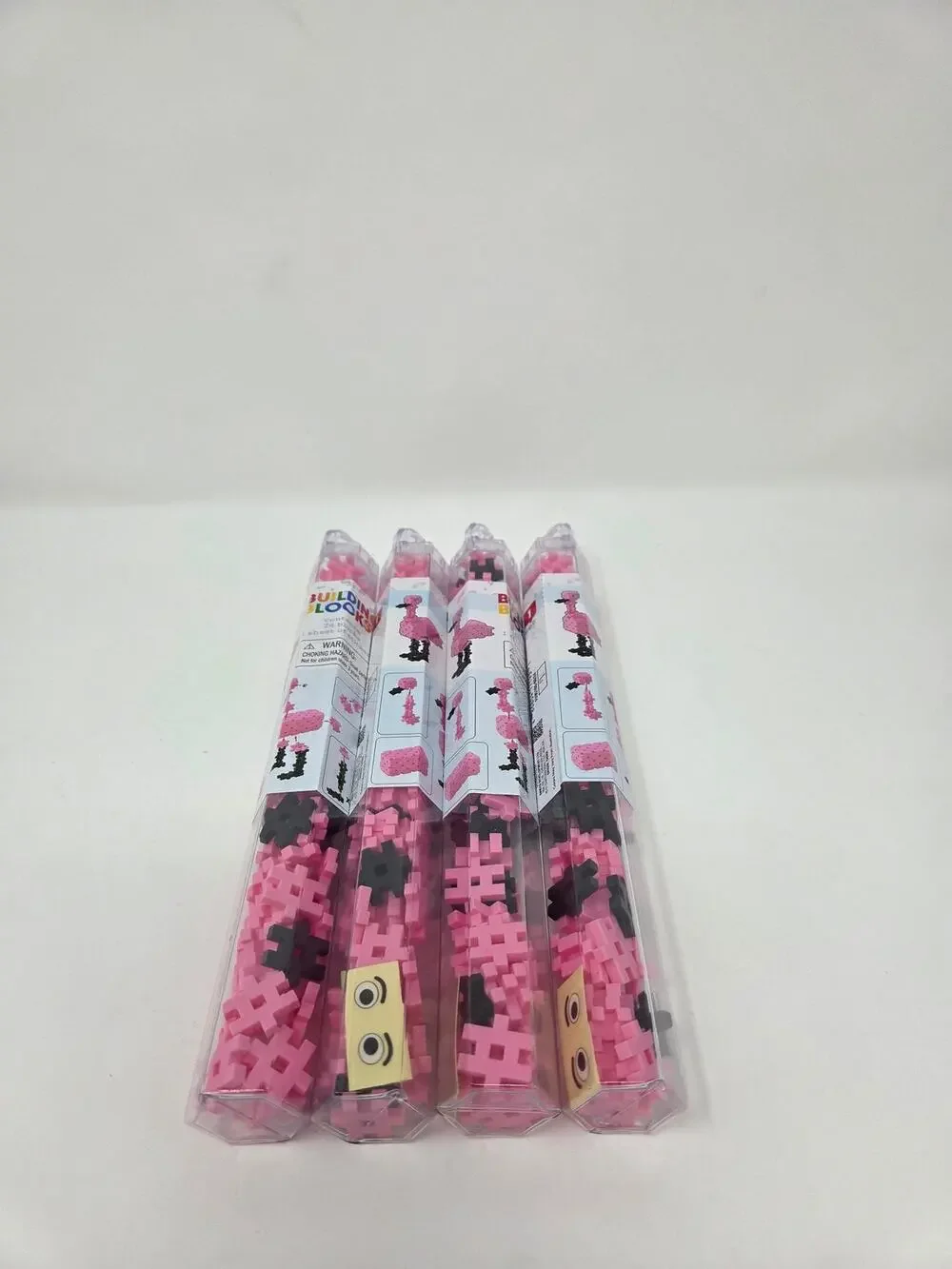 Flamingo Pink & Black Hashtag Building Blocks 4